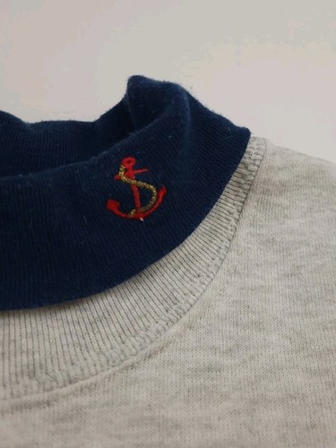 Vintage 90s Sailboat Lighthouse Puff Print Turtleneck Sweatshirt USA Nautical - Bild 4 von 5