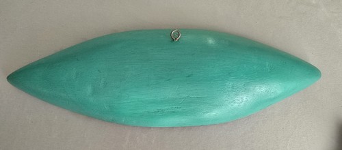 2 Amazonas Rio Hand Painted Wood Balsa Boat Canoe & Paddle Wall Hanging 14" - Picture 8 of 8