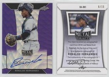2018 Leaf Metal Draft Purple Wave /15 Ronaldo Hernandez #BA-RH1 Auto