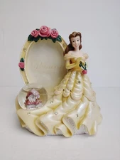 Disney Vintage Beauty and the Beast Belle Picture Frame Mini Castle Snowglobe