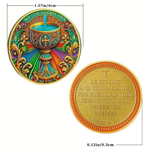 N/ Religious Prayer Pocket Token Christian Coin Inspirational Gift for Men Women - Picture 3 of 5