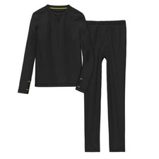Boys Cuddl Duds Baselayer Poly Spandex Set Crew Shirt Pants Size Med 8/10 NWT