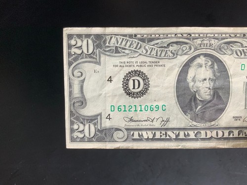 1974 $20 DOLLAR BILL D61211069C - Picture 4 of 4
