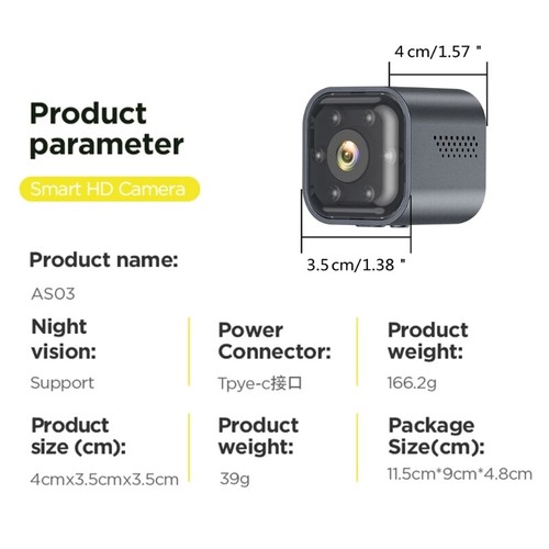 AS03 Camera Camera for Home Security HD1080P Motion Detection WiFi Cameras - Picture 8 of 8