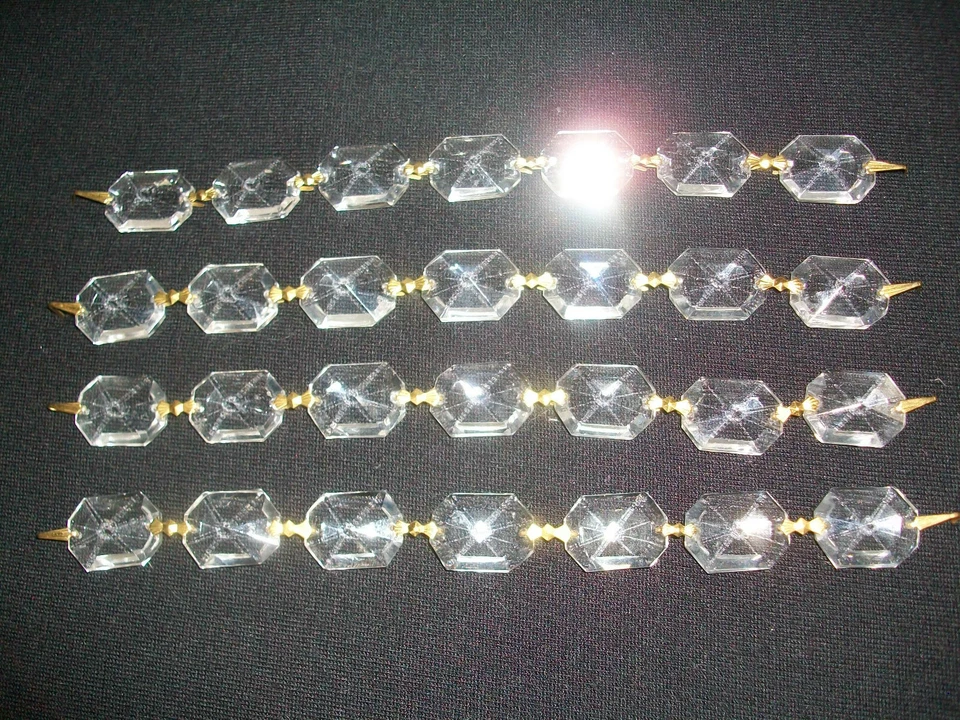 NUEVA cadena de cristal Waterford de 7 botones de araña de una pulgada Foto 2 de 3