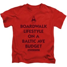 Monopoly Boys T-Shirt Boardwalk Lifestyle Red Tee