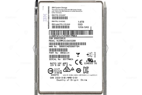 01AC602 IBM SSD 1.6TB 12G SAS 2.5" SFF FOR STORWIZE V5000 G2 V3700 V2 - Afbeelding 4 van 8
