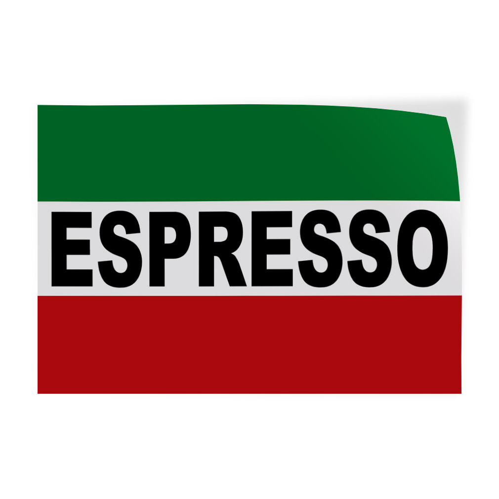 Decal Stickers Espresso Vinyl Store Sign Label Restaurant and Food