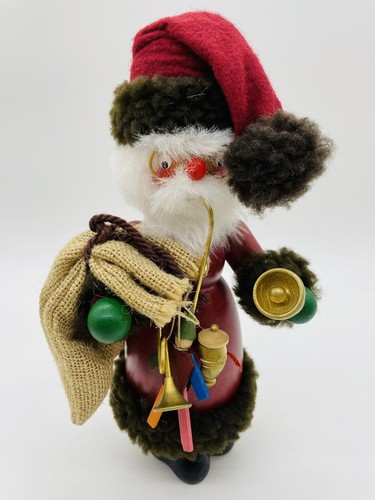 Vintage Smoker Christian Ulbricht Holzkunst  Santa 9 3/4" Missing Bottom Base - Picture 1 of 11