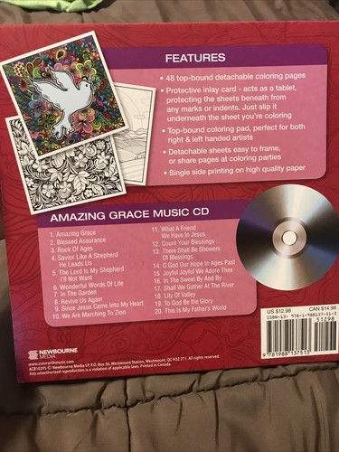 Adult Coloring Book Relax Amazing Grace For Anxiety Stress New - Picture 2 of 12