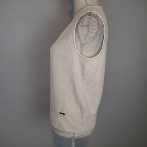 Geiger set Button-Up sweater Cardigan Size 46 ivory Austria +tank top blouse - Picture 7 of 24