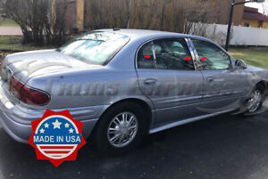 2000-2005-Buick-Le-Sabre-LeSabre-6Pc-Chrome-Pillar-Post-Trim-Stainless-Steel