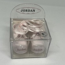 Russ Berrie Name Porcelain Baby Girl Booties Ornament Jordan See Details