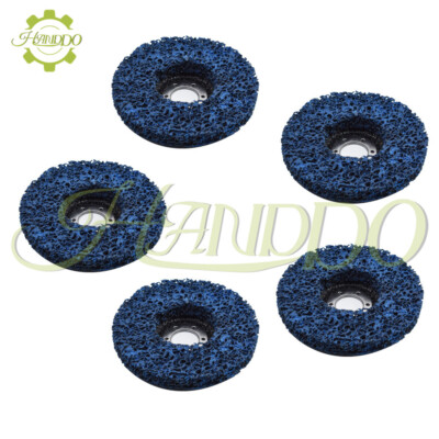 Pack 5 4.5''x7/8'' Poly Strip Disc Wheel Paint Rust Removal Clean Angle Grinder