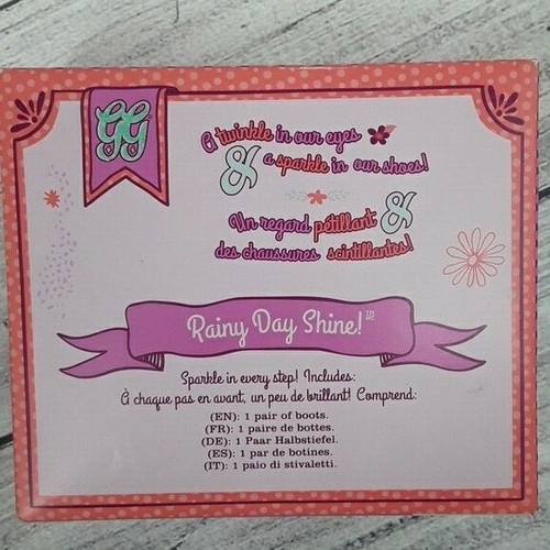 Glitzer Mädchen Puppe Stiefel Regentag Glanz Zubehör Set für 14 Zoll Spielzeug Puppen - Bild 4 von 5