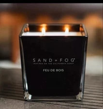 Sand + Fog 57 Oz Feu De Bois Scented Soy Wax Blend Candle New