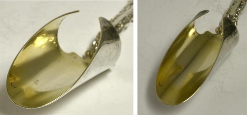 Antike Wittling Sterling Käselöffel Goldwäsche Original 8,25" kein Mono Louis XV - Bild 7 von 8