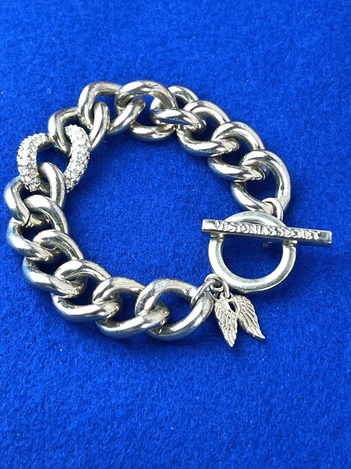 Victoria's Secret браслет коренастый цепочка Pave кристаллы  - Изображение 2 из 4