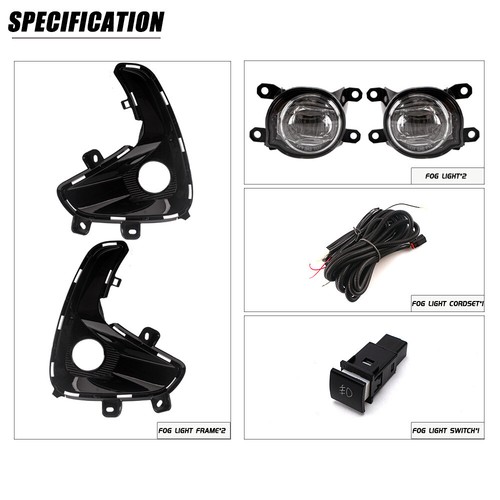 Bumper Lamp Front fog Lights Assembly Set for Toyota Yaris Hybrid 2020-2021 - Picture 2 of 10