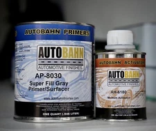 Autobahn AP - 8030 Gray 2K SUPER FILL Auto Primer/Surfacer Quart Kit/High Teck