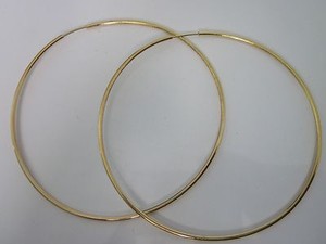 14 Karat Gold Plated 3 1 2 Inch Large Endless Hoop Earring Ebay Image Is Loading 14 Karat Gold Plated 3 1 2 Inch
