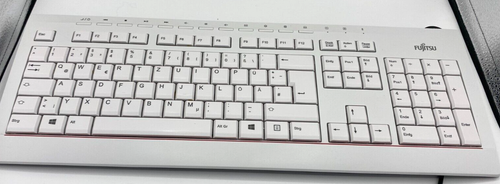 Fujitsu Tastatur Keyboard KB521 DE weiß mit rotem Streifen - Bild 2 von 6