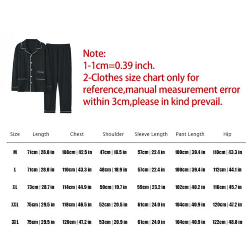 Herren Kariert Pyjama Langarm Oberteil Hose Baumwolle Nachtwäsche Loungewear Schlafanzug - Bild 3 von 15