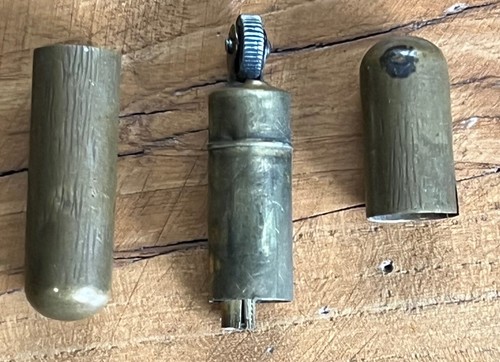 Vintage Brass WW1 Trench Art Style Tube Lighter (not working & contains no fuel) - Picture 4 of 4
