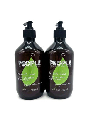 2 Pack People Botanical Moisturizing Body Wash Desert Lime Vegan Organic RARE