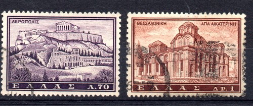 Edición turística 1961 USADO Santorini Rodas Myconos Olympia Hydra Leones Templo Zeus - Imagen 11 de 12