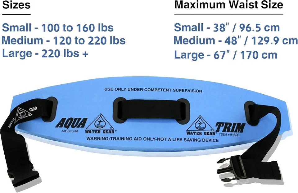 Cinturón de flotación Aqua Trim mediano con soporte lumbar - Nadar cómodo y seguro Foto 4 de 4