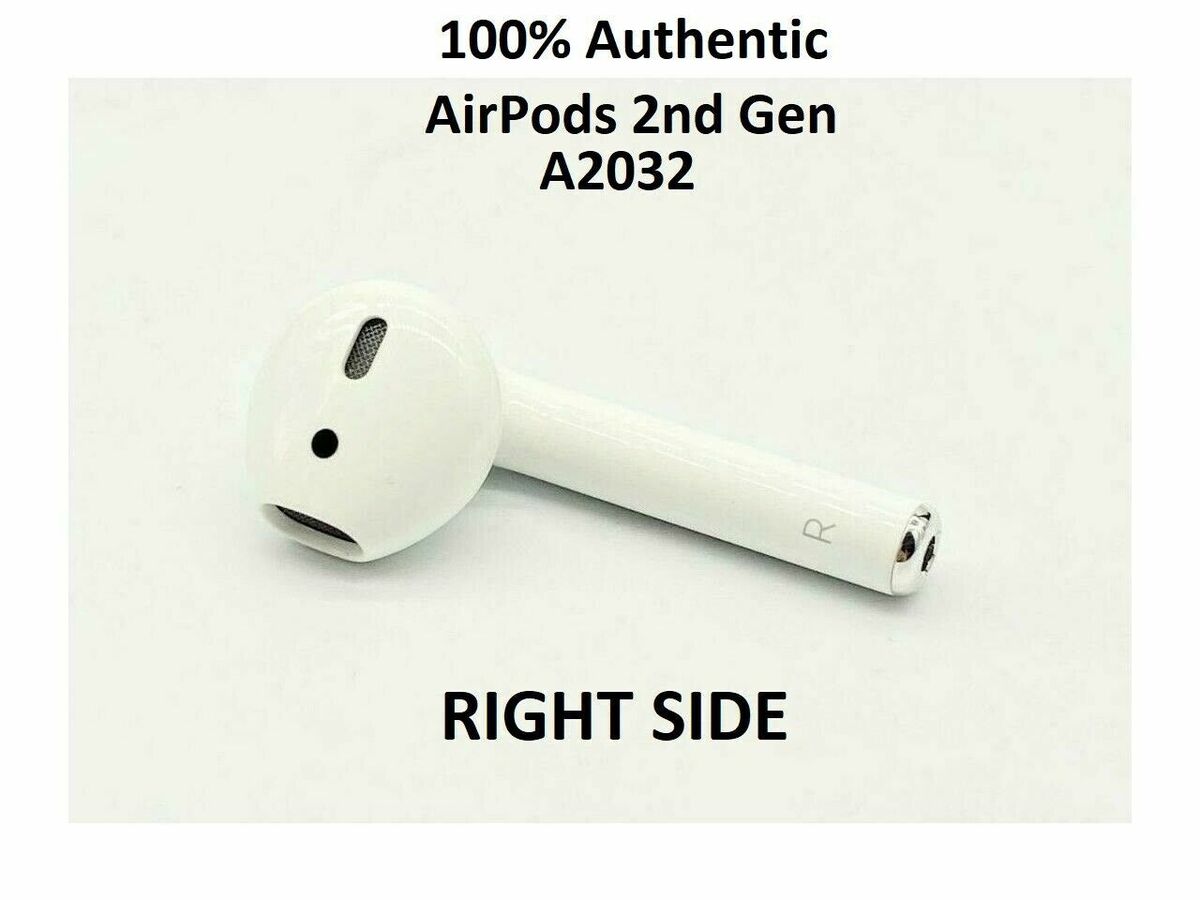 Genuine Apple 2nd Gen AirPods, Right Side AirPod Replacement Genuine Apple 2nd Gen AirPods, Right Side AirPod Replacement
