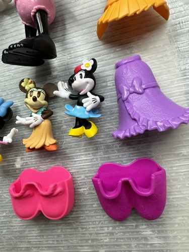 Disney Minnie Mouse FIGURE LOT Dress Up Bow-tique Snap N Style Accessories PVC - Picture 6 of 15