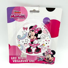 Disney Junior Minnie Mouse Night Light Plug in LED Rotary Shade Lamp Pink New