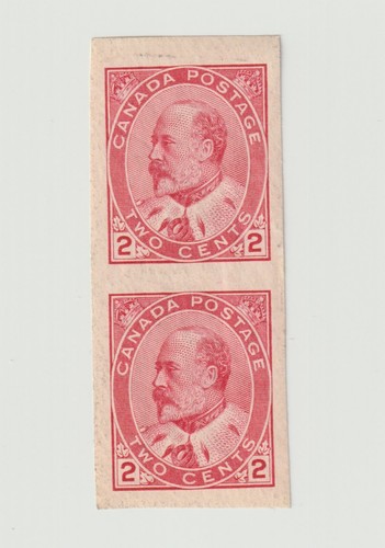 CANADA STAMP - 1903 Edward VII - 2 Cent carmin - pair vert - MH - Can90apair-2