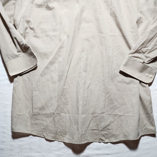 Geoffrey Beene Shirt Mens Size 17 1/2 Beige Brown Long Sleeve Button Up USA Made - Picture 17 of 18