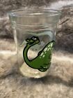 Vintage 1988 Welch'S jelly jam jar 4" clear glass Brontosaurus dinosaur