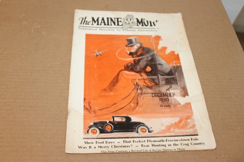 TWO VINTAGE 1930 The MAINE MOTORIST MAGAZINES JUNE & DECEMBER - Picture 2 of 11