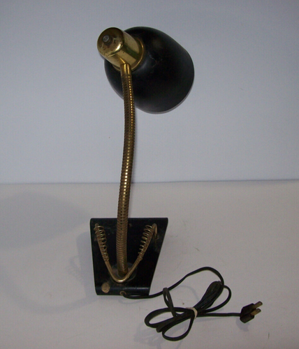 Vintage MID CENTURY MODERN Goose Neck Desk Table Lamp, Industrial Lamp Steampunk - Picture 8 of 24