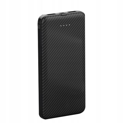 Powerbank 20000mAh mit 2-Port USB für USB-Ladegeräte Ultra Slim Carbon Black - Bild 1 von 5