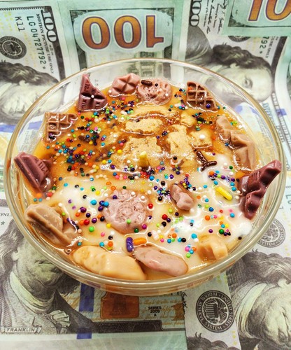 Scented Realistic Dessert Ice Cream Candle 5+ oz Glass Bowl Geebalishous Candles - Picture 82 of 97