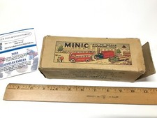 Minic Toys Green Line Bus Vintage 1950s Wind-Up Tin MINT IN BOX Rare to Find Box