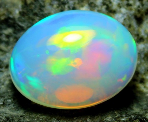 5.70 Ct Certification Natural Loose Gemstone Ethiopian Opal Welo Multi Fire Cab - Picture 11 of 16