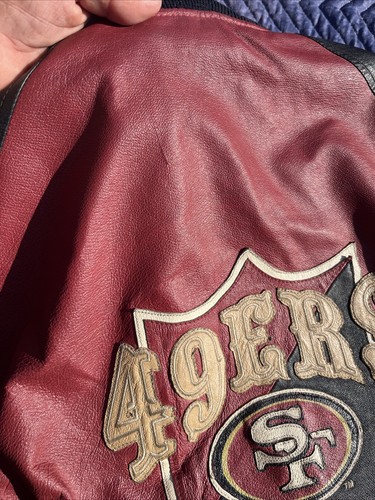 Vintage 90’s San Francisco 49ers Mirage 100% Leather Jacket Size Men’s XL - Picture 22 of 24
