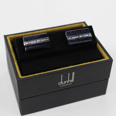 Alfred Dunhill NWB Galaxy Cufflinks In Silver With Purple 