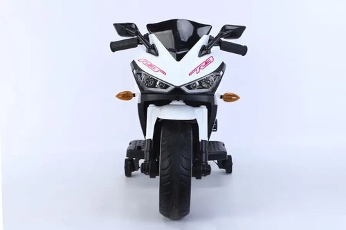 Moto Elettrica per Bambini 12V Moto Ruote LED, Musica, Ruote di Supporto, Bianco o Rosa - Foto 2 di 11