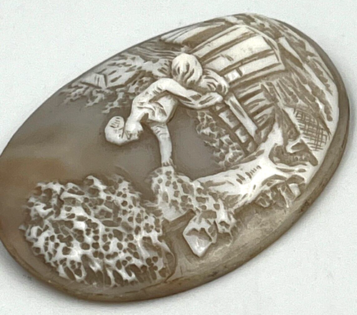 Antique Victorian Large Shell Cameo Italian Circa 1880 - Picture 3 of 7