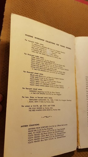 1956 Songfest di Harry Simeone / Fred Waring Music Workshop / spartiti vintage - Foto 2 di 7