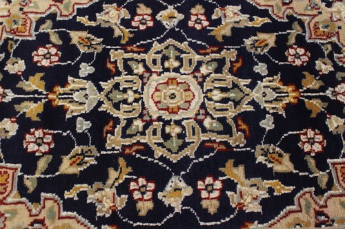 Rugstc 2x3 Pak Perser Blau Vorleger, Handgeknüpft, Geblümt mit Seide/Wollflor - Bild 4 von 5