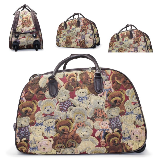 Unisex Stylish Fancy Synthetic Lovely Trendy Suede Teddy Travel Luggage T010# Unisex Stylish Fancy Synthetic Lovely Trendy Suede Teddy Travel Luggage T010#